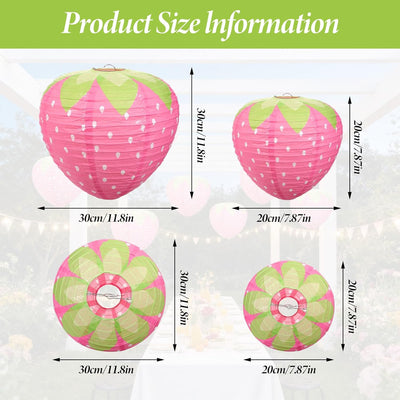 3 Linternas 3D Fresa 8x12pulg Decoración Fiesta Boda Jardín
