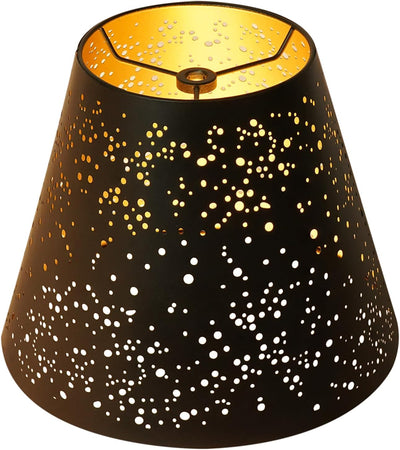 Pantalla lámpara metal grabada estrella 5x9x7pulg