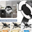 Ventilador techo 52" LED negro control remoto motor CC