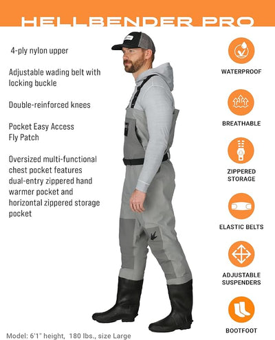 Botas de pesca Hellbender PRO impermeables para hombre