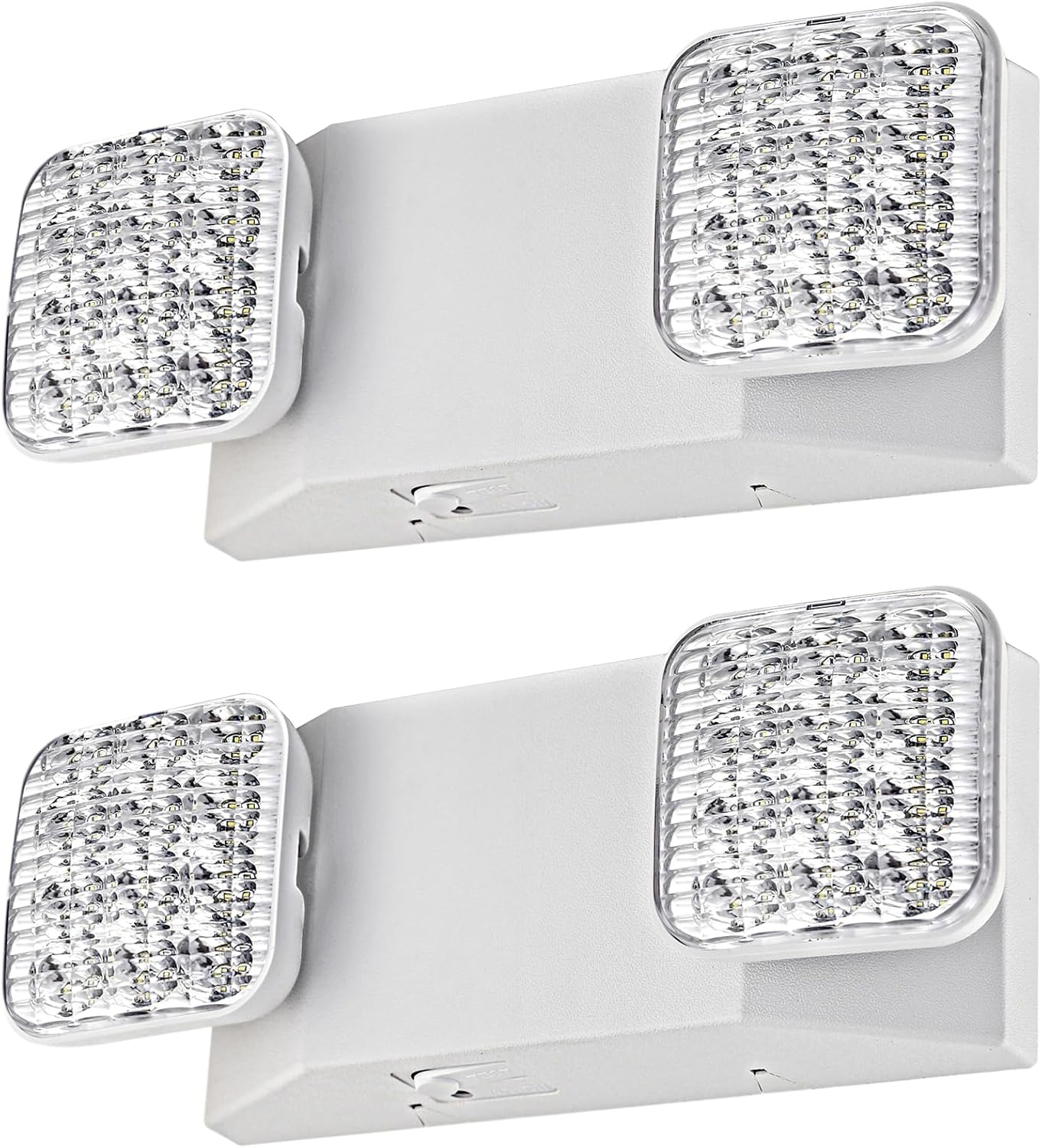 Luz emergencia LED 120/277V con batería 2 cabezales pack 2