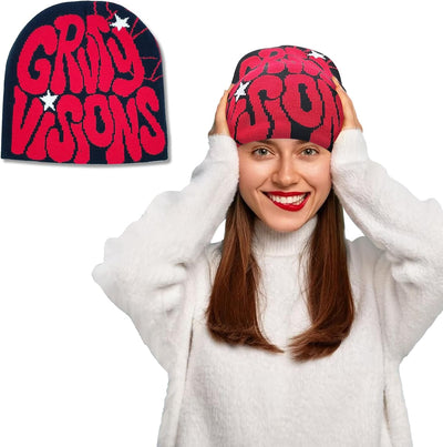 Gorro punto doble capa telaraña para hombre mujer