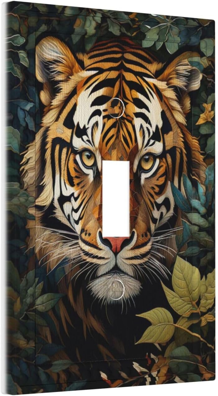 Cubiertas decorativas interruptor arte tigre placa pared