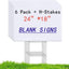6 Letreros Plástico Corrugado 24x18pulg con Estacas