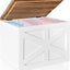 Soporte tampón baño organiz. madera con tapa