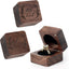 Caja anillos madera para bodas y aniversarios