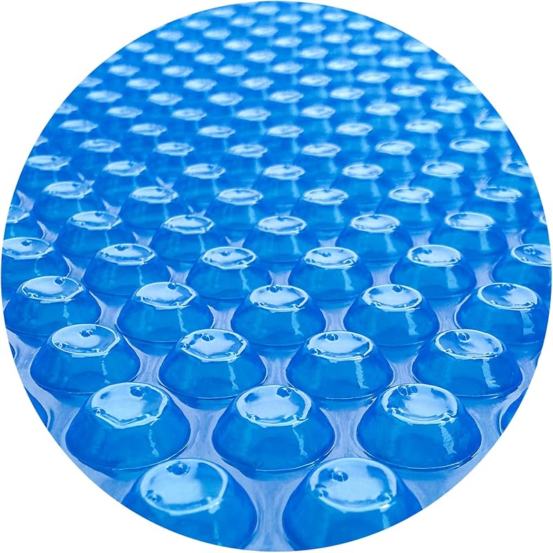 Cubierta solar piscina redonda 18ft manta burbujas azules