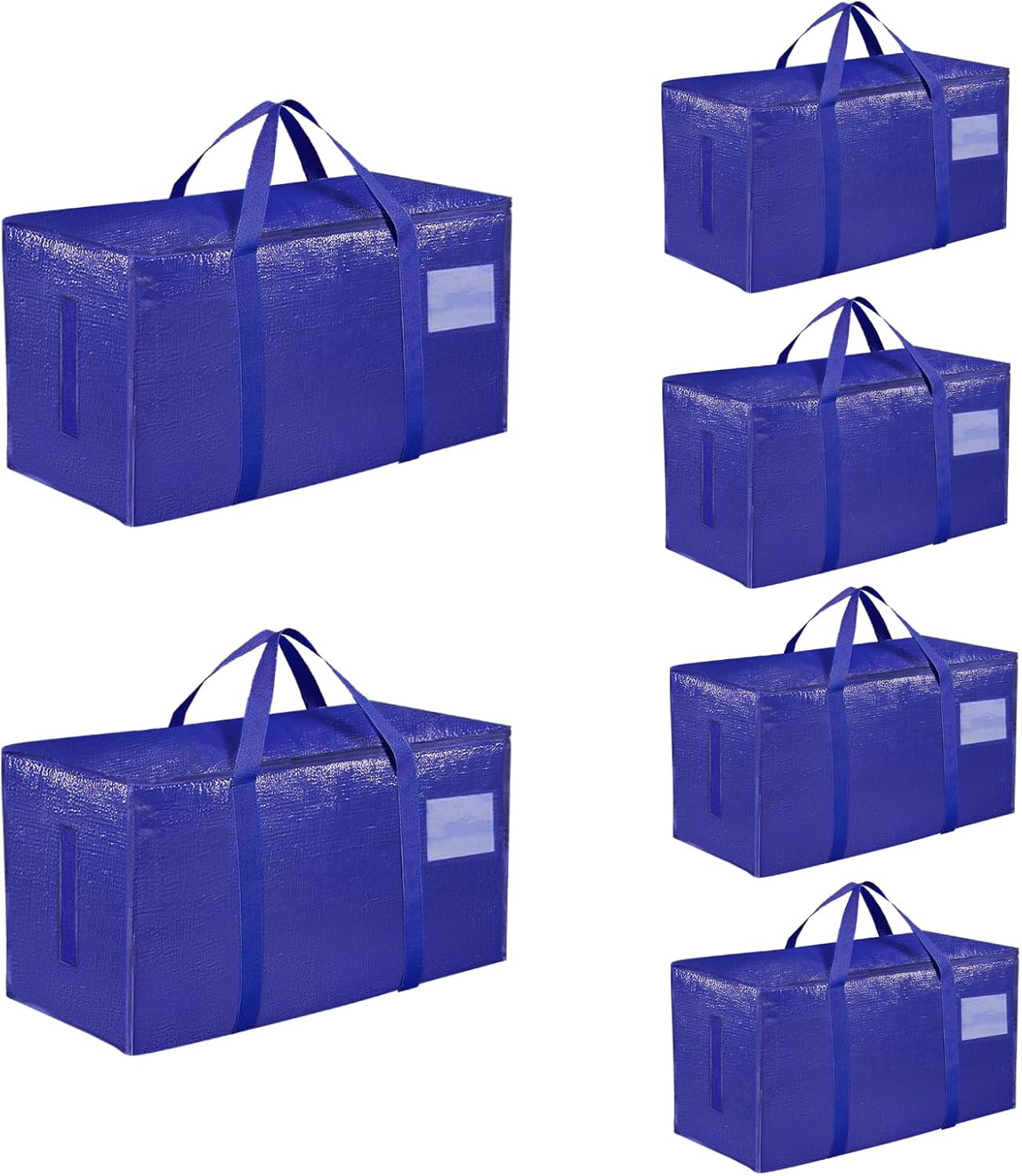 6 Pzas Bolsas Mudanza Extra Grande Impermeables con Asas