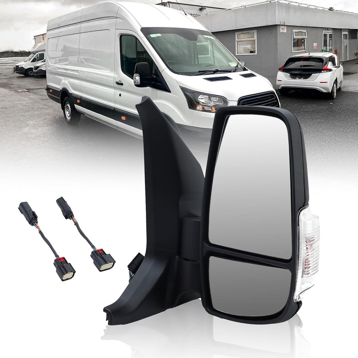 Espejo lateral Ford Transit HD 15-21 con vidrio eléctrico
