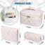 Bolsa maquillaje floral set 3 acolchadas algodón coquette