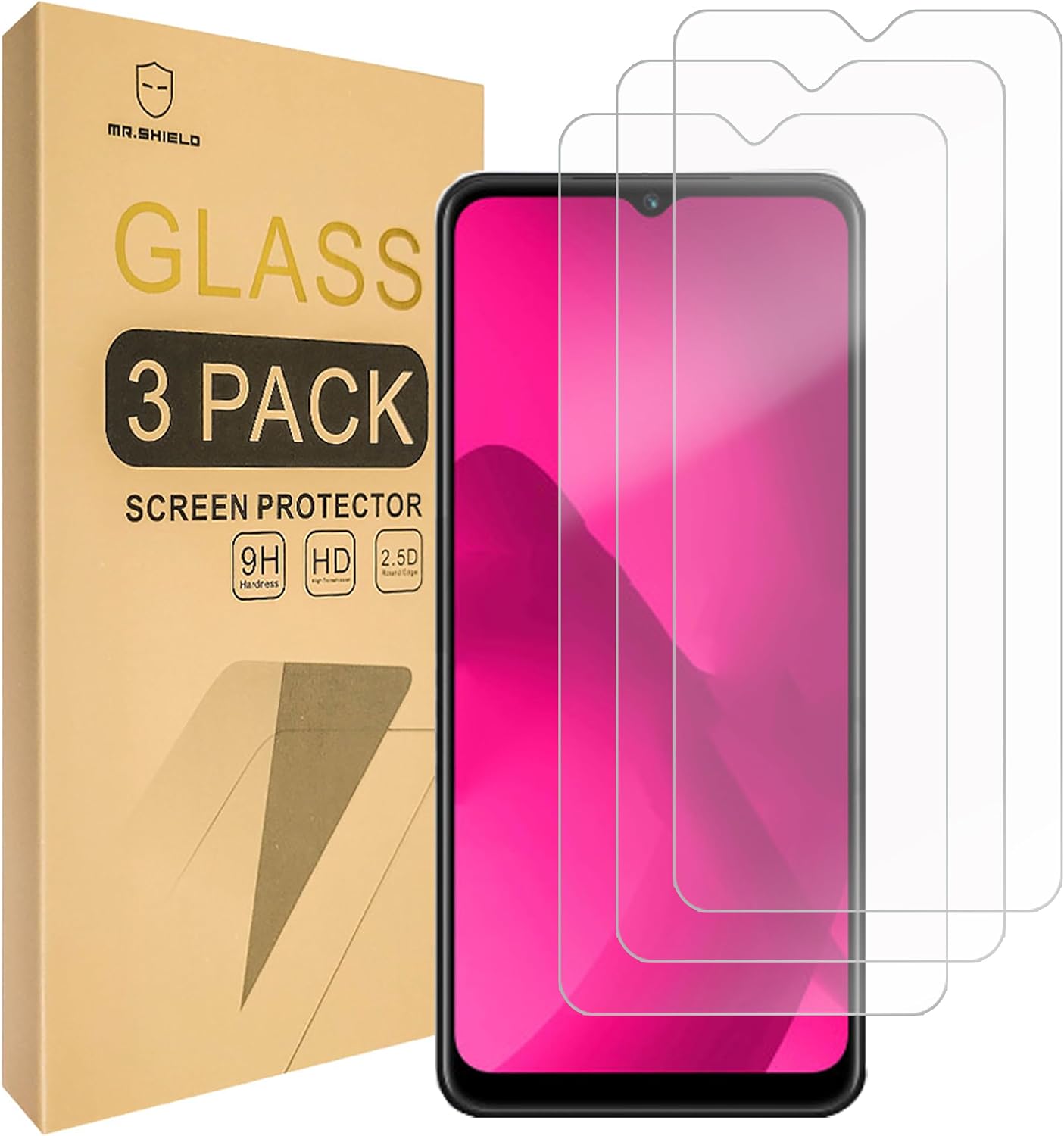 Protector vidrio templado T-Mobile REVVL 7 5G 3unid 9H
