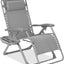 Silla ajustable gravedad cero reclinable plegable gris