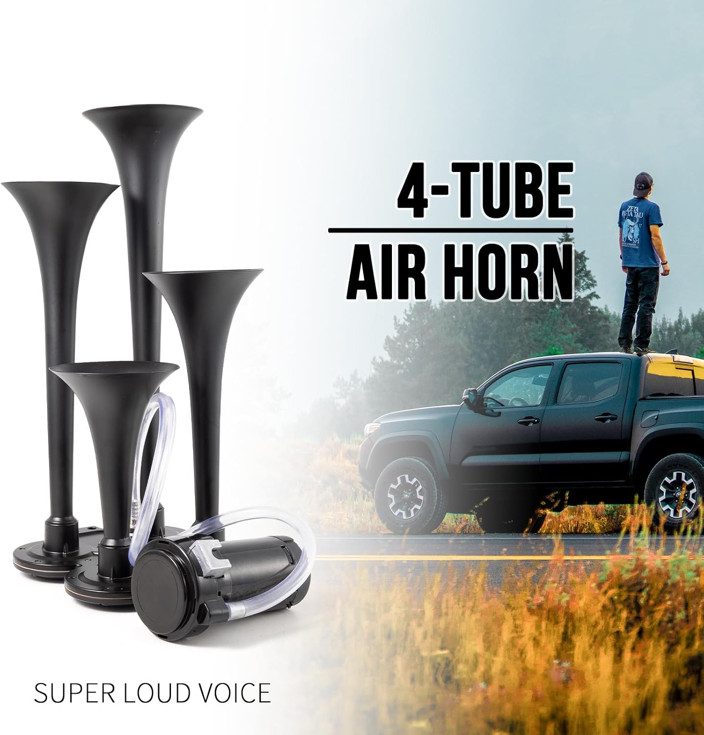 Bocinas tren 150 dB 12 V para camiones con compresor