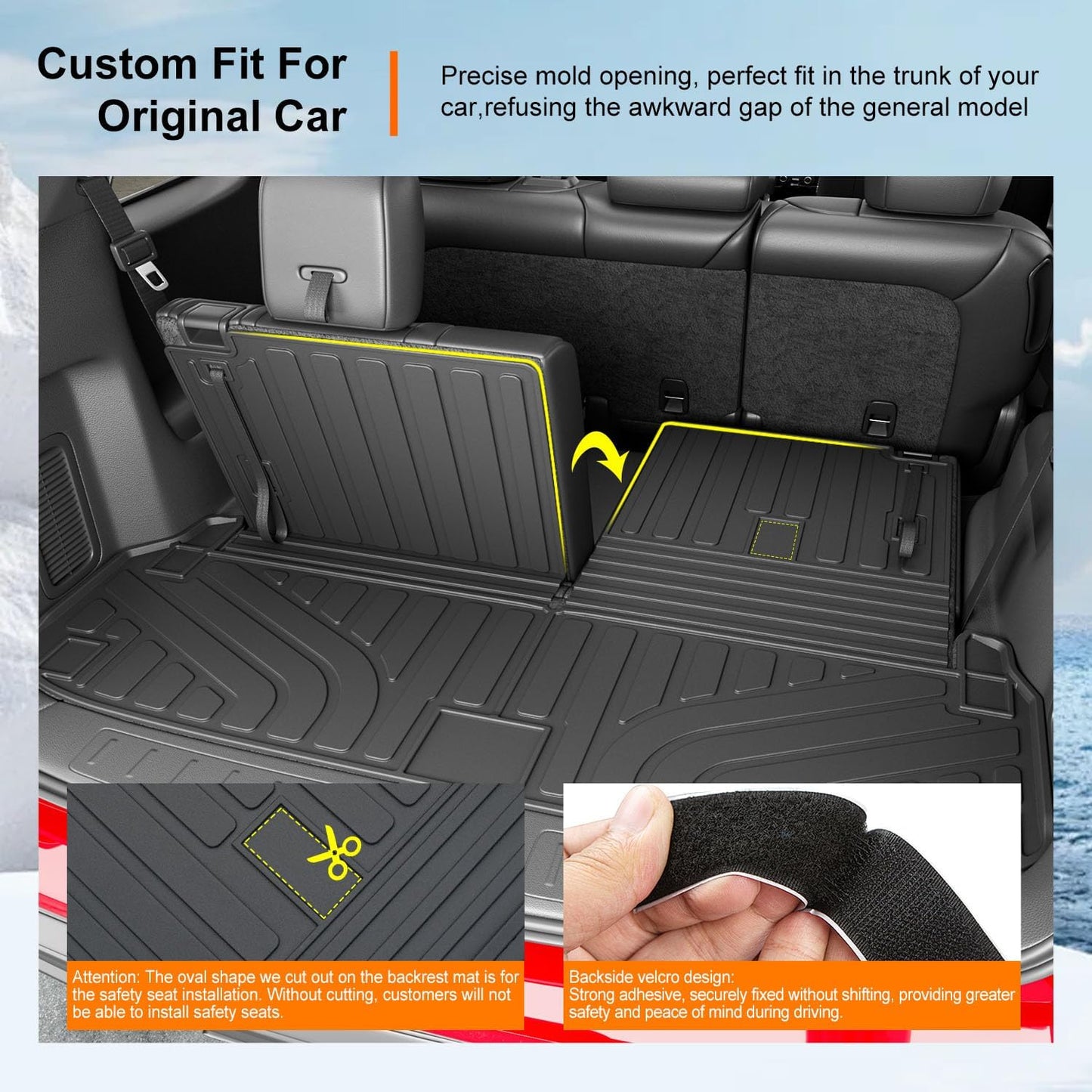 Alfombrilla carga 7 asientos comp Nissan Pathfinder 13-20