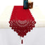 Camino mesa encaje decoración boda navidad 13x70pulg rojo