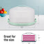 Portapasteles Grande con Asa 12x12x5 Verde Menta