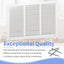 Rejilla aire retorno acero 18x12pulg para techo y pared