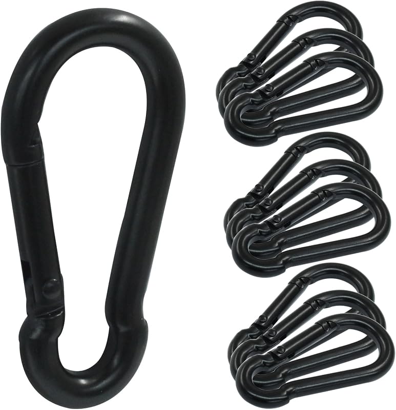 10 Ganchos Resorte Acero Inox M5 1.96pulg para Campamento