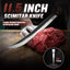 Cuchillo carnicero japonés 11.5pulg alto carbono ergonómico