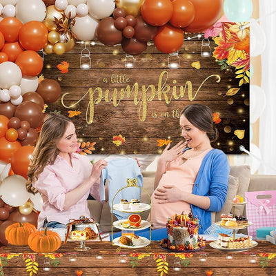 Decoración calabaza Acción de Gracias arco globos otoño