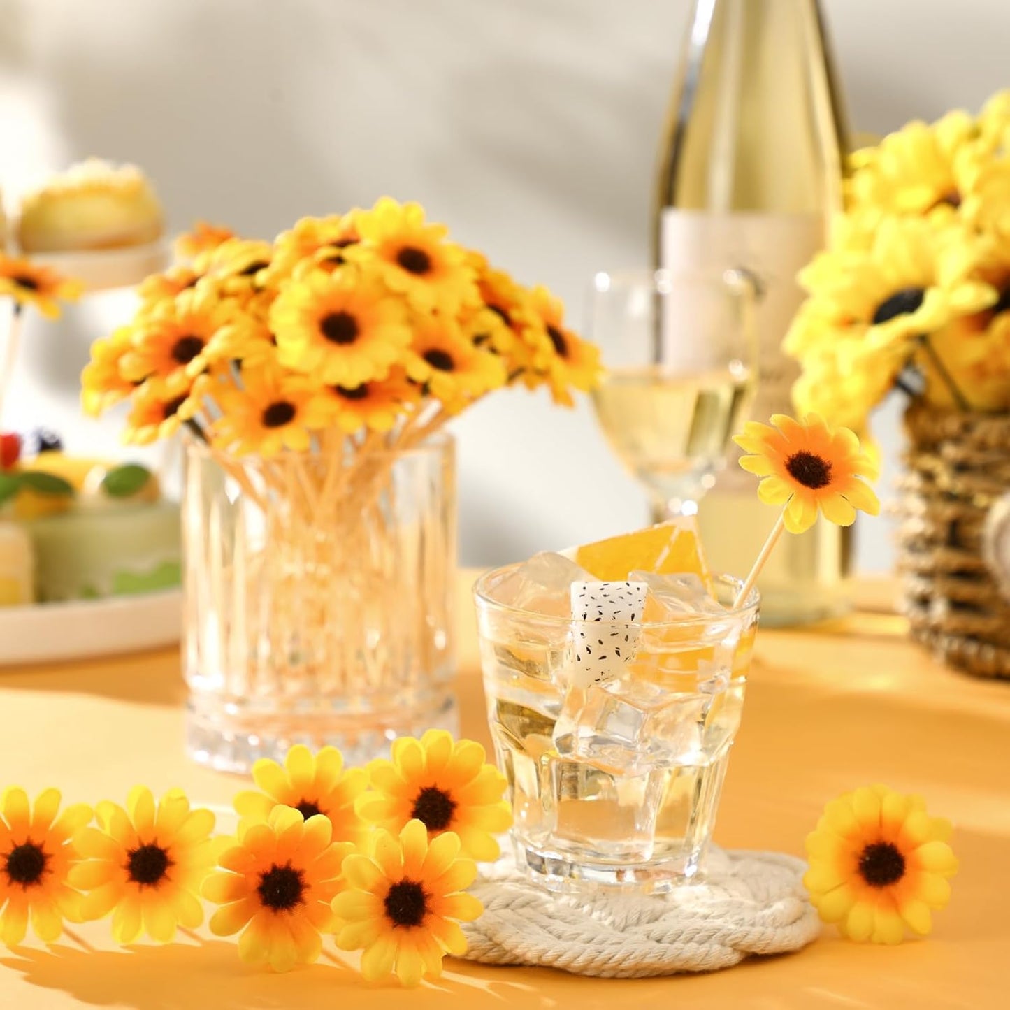 100 Palillos Bambú 4.7pulg para Aperitivos Bodas y Festividades
