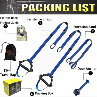 Kit Correas Entrenamiento Cuerpo Completo con Anclaje Puerta
