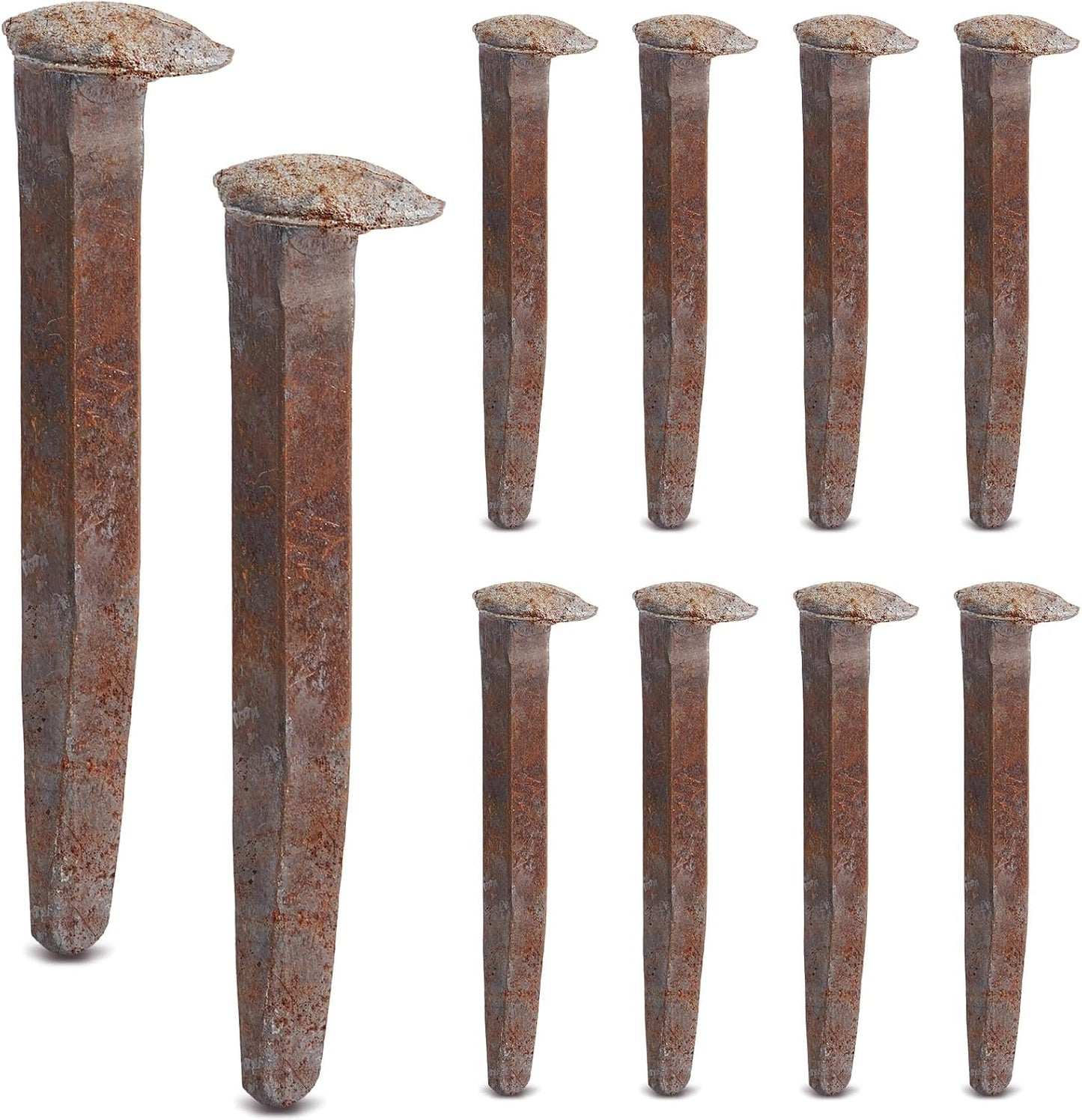 10 Pzas Clavos Vía Férrea Acero Carbono Oxidado 12