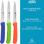 Set 3 cuchillos acero inox para verduras multicolor