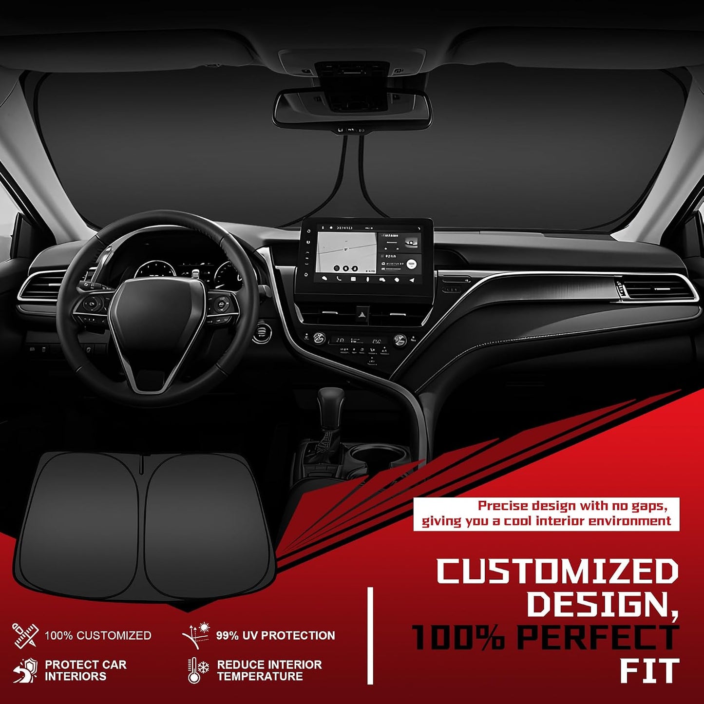 Parasol plegable para Honda HR-V 2023-25 bloquea UV y calor