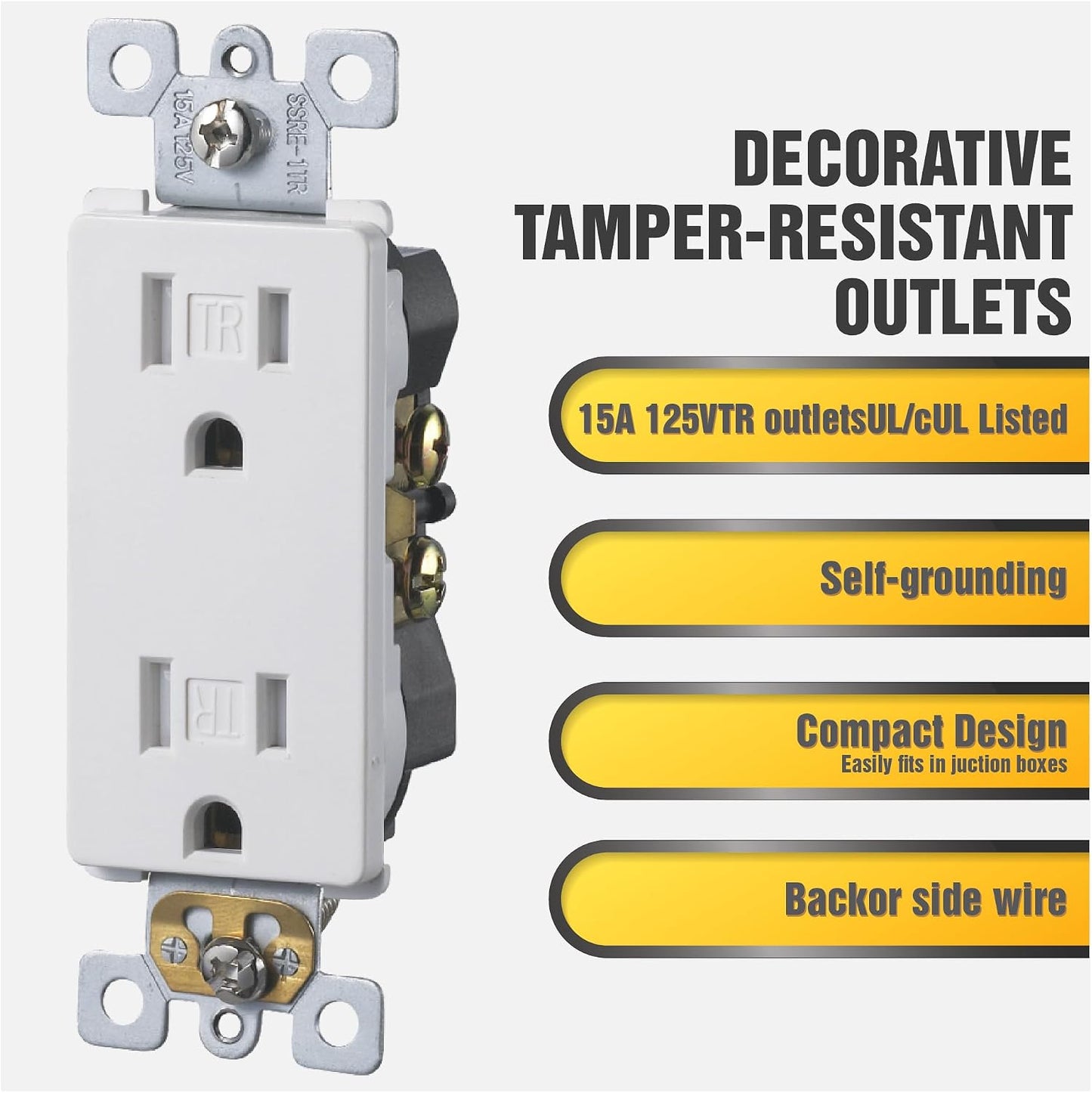Receptáculo SSRE4TR-WH 20A 125V hogar oficina