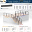 Kit 3 postes barandilla cable 42pulg ajustable incluye
