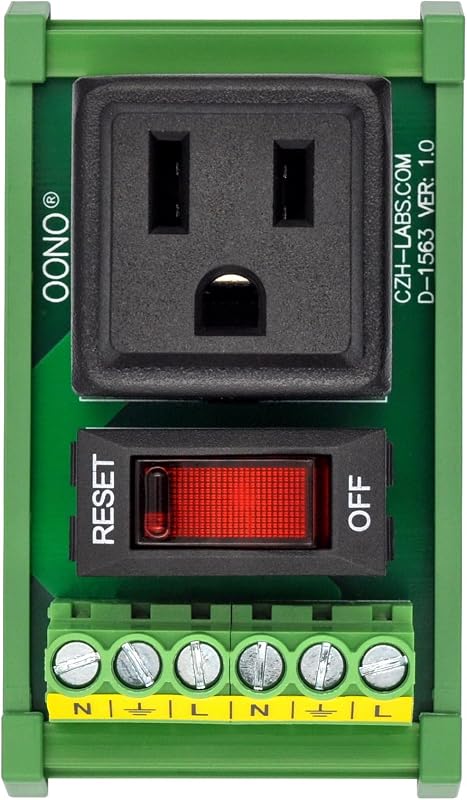 Módulo alimentación DIN AC 120V con interruptor térmico