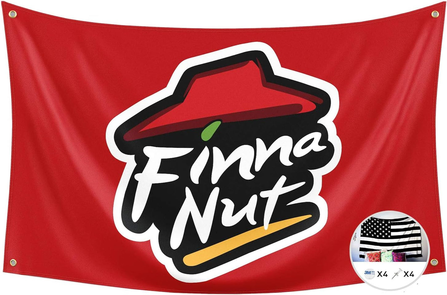 Bandera de nuez 3x5ft resistente UV con ojales latón