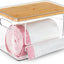 Dispensador bolsas basura apilables madera base antiderrap