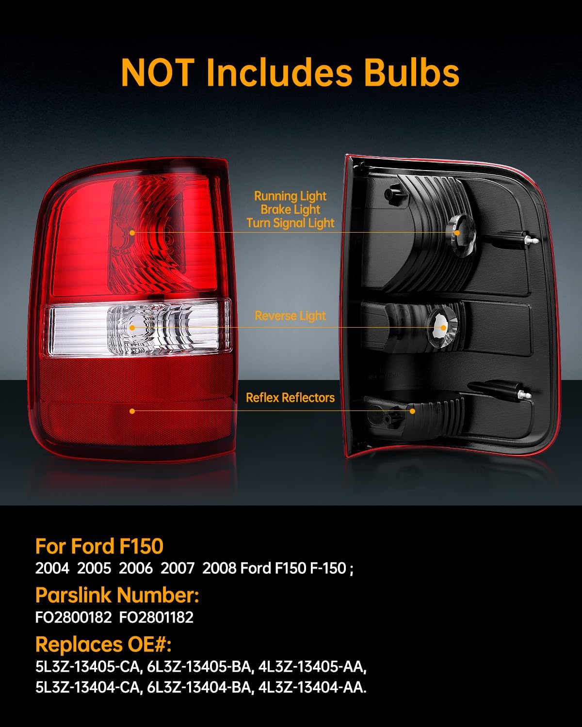 Luz trasera freno comp Ford F150 F-montaje roja lado derecho