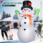 Muñeco nieve inflable 10ft luces LED decoración exterior