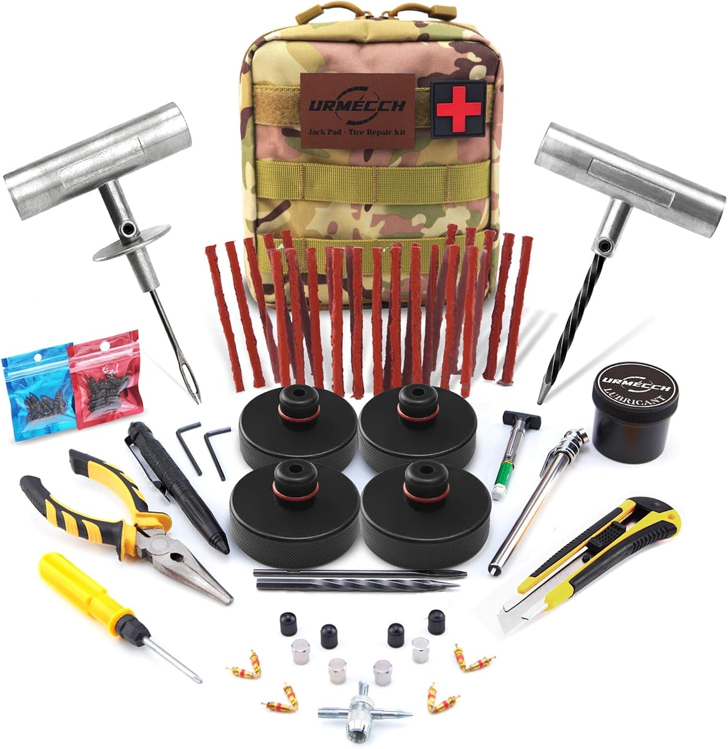Kit reparación neumáticos Tesla Model 3/Y/S/X 4 discos jack