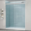 Puerta ducha deslizante 56-60x72pulg vidrio templado níquel