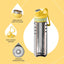 Botella acero inox 24oz con 2 tapas termo senderismo