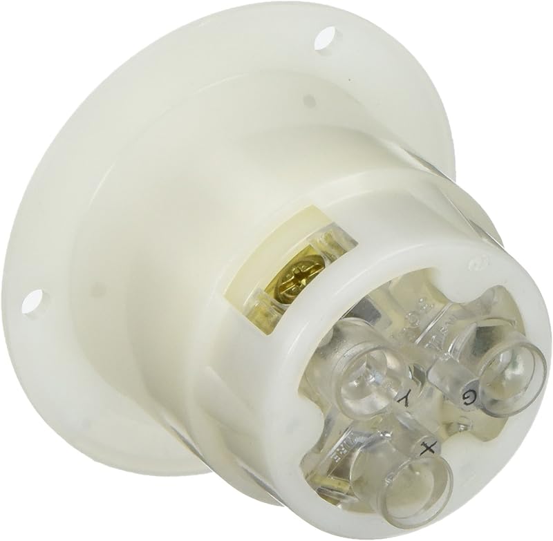 Receptáculo NEMA L6-30P 30A 250V grado industrial blanco