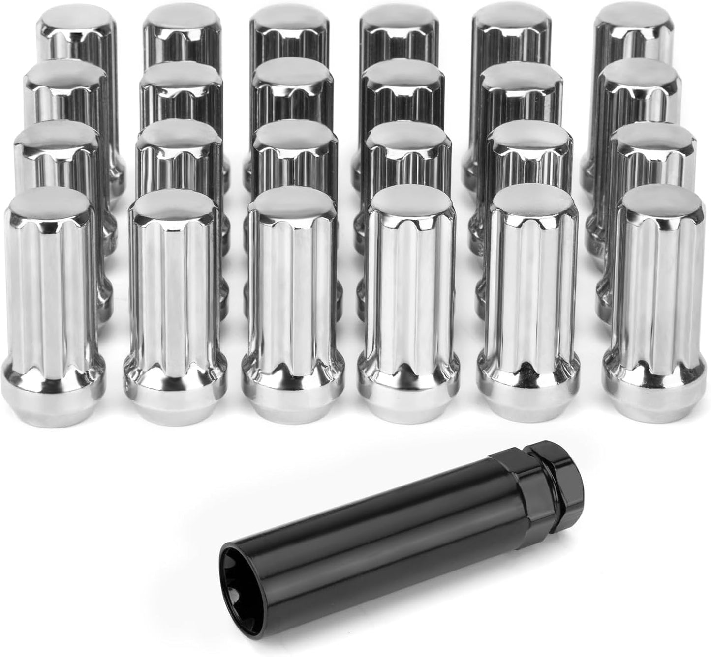 24 Tuercas Rueda M14x1.5 7 Ranuradas para Chevy Ford GMC