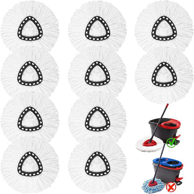 10 Cabezales Mopa Giratoria Microfibra 360 Grados