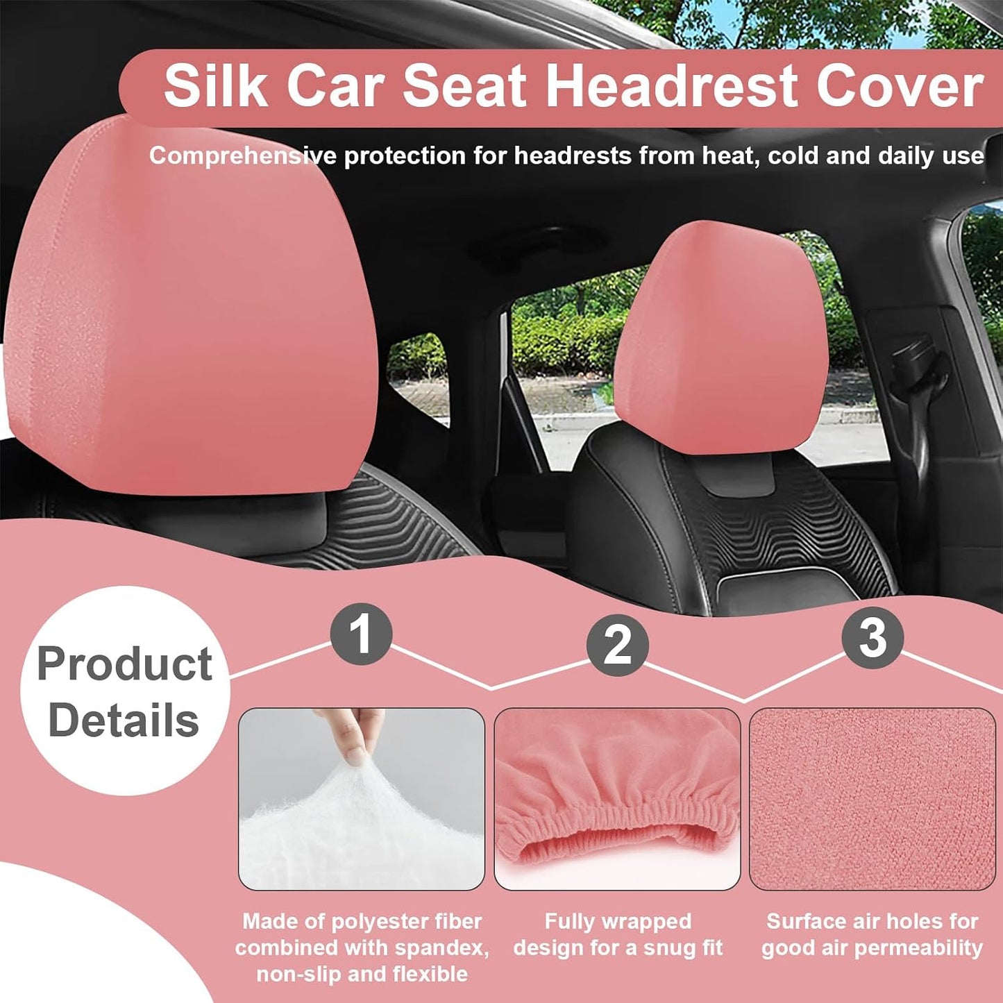 2 Pzas Fundas Reposacabezas Coche Flexibles Reutilizables