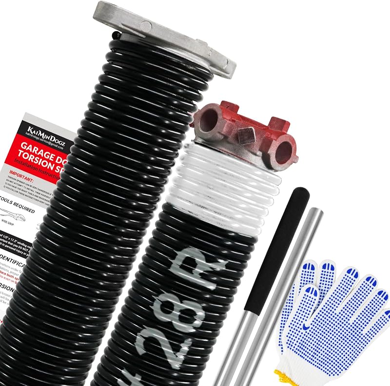 Resortes torsión puerta garaje 1.75" antiderrap negro