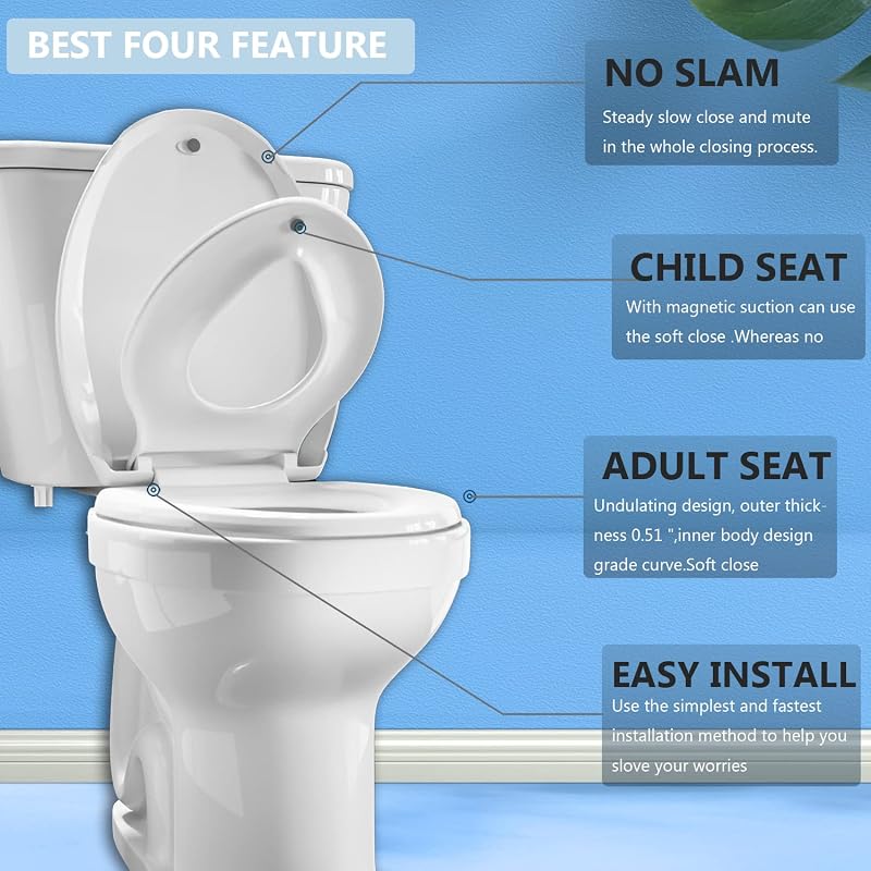Asiento inodoro magnético antiderrap para niños