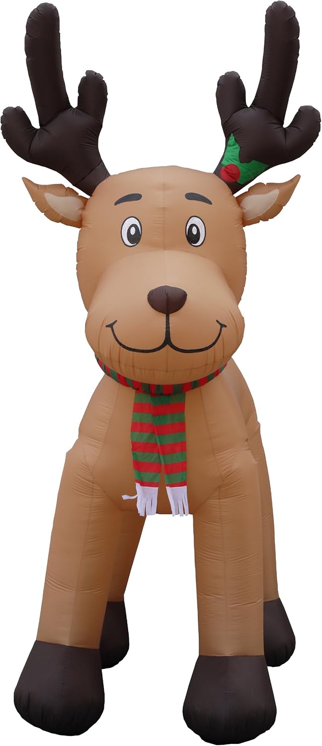 Decoración reno inflable navidad 15ft