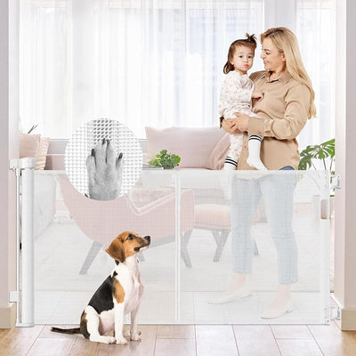 Puerta retráctil reforzada 50" para perros bebés