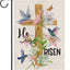 Bandera Pascua Jardín Cruz Cristiana 12.5x18pulg Arpillera Vertical