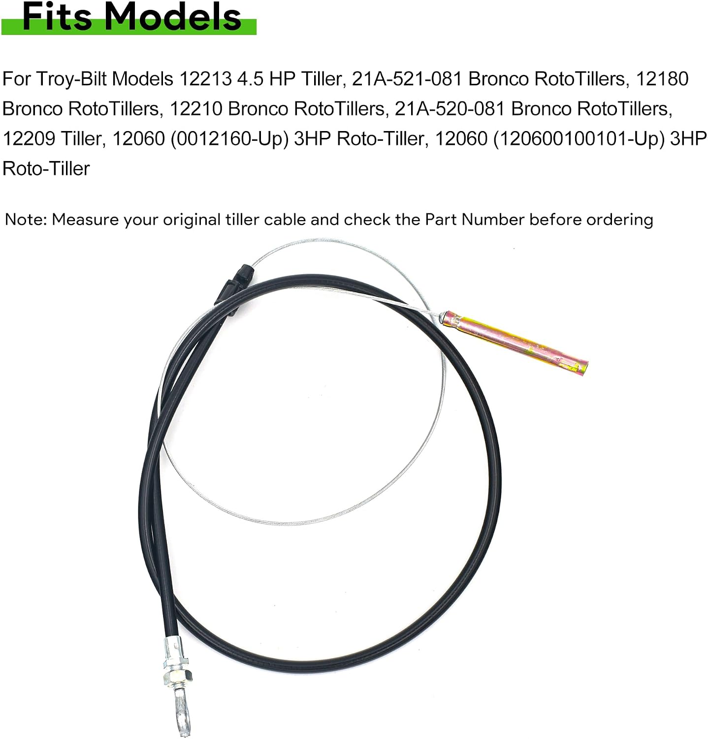 Cable embrague delantero segadora Troy-Bilt