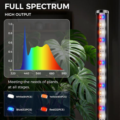 Luz cultivo interior 192 LED 60pulg 5 niveles regulables